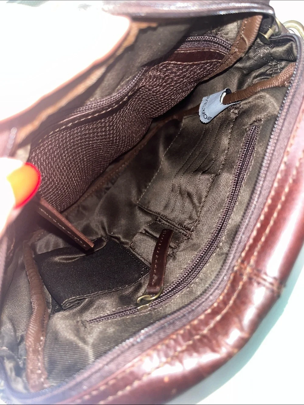 Wilsons Leather Dark Brown Messenger Crossbody Bag